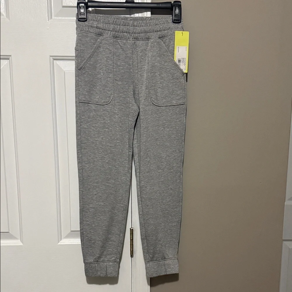 All in Motion Cozy Gray Joggers Girls Medium 7/8 NWT